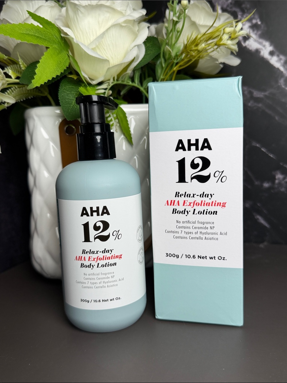 AHA 12% Relax-day AHA Exfoliating Body Lotion - Light Blue